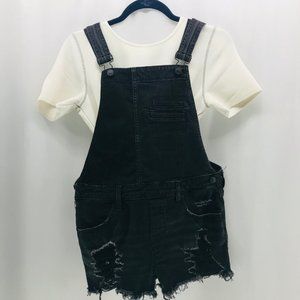 Express Black Short Overalls